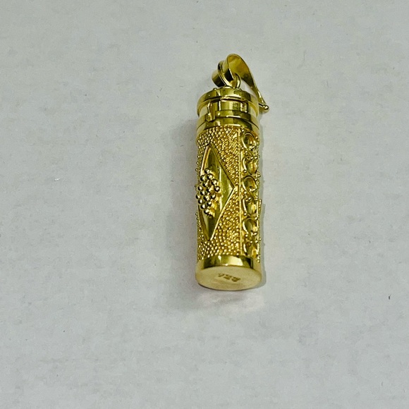 Amazing custom 14k gold vermeil urn cremation jewelry necklace rare unique charm - Picture 7 of 10